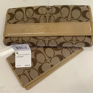 COACH wallet with cheque book holder